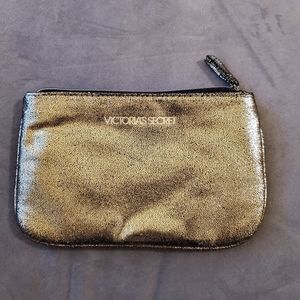 Victoria's Secret gold zip up bag